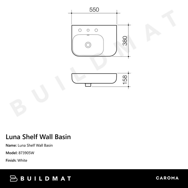 Caroma Luna Shelf Wall Basin