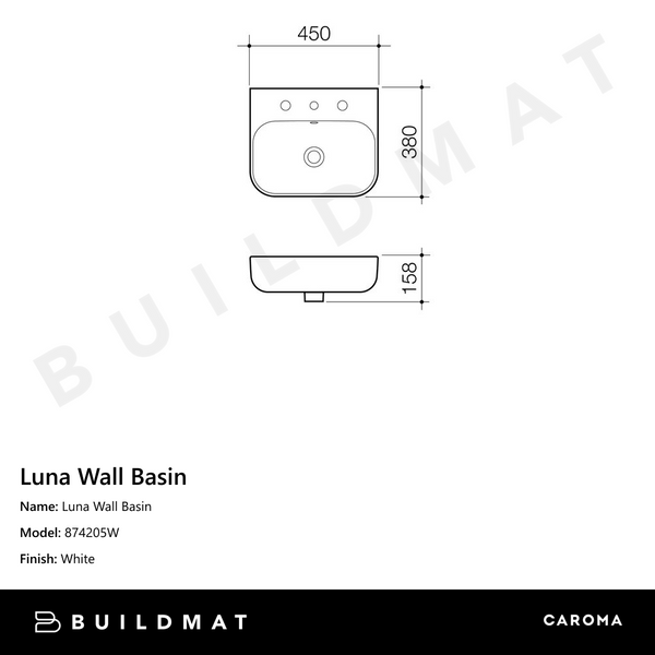Caroma Luna Wall Basin