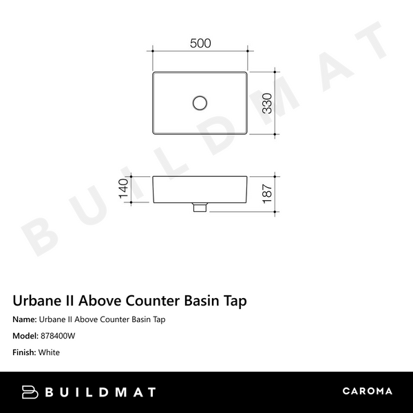 Caroma Urbane II Above Counter Basin Tap
