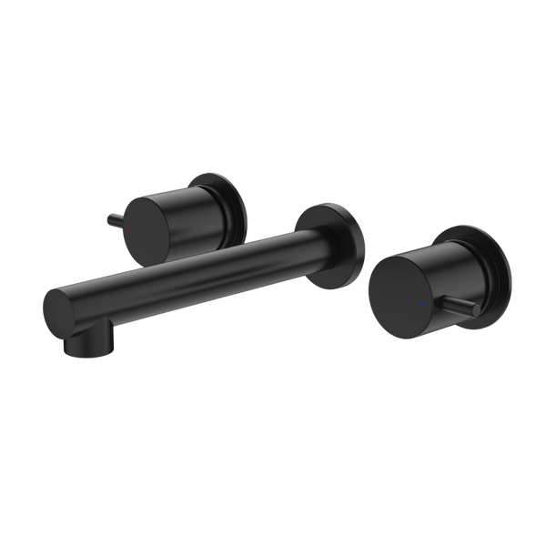 Caroma Luna Lever Wall Basin Set Black