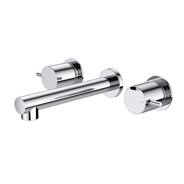 Caroma Luna Lever Chrome Wall Basin Set