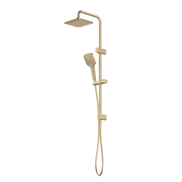 Caroma Luna System Overhead Shower On Rail Brushed Brass