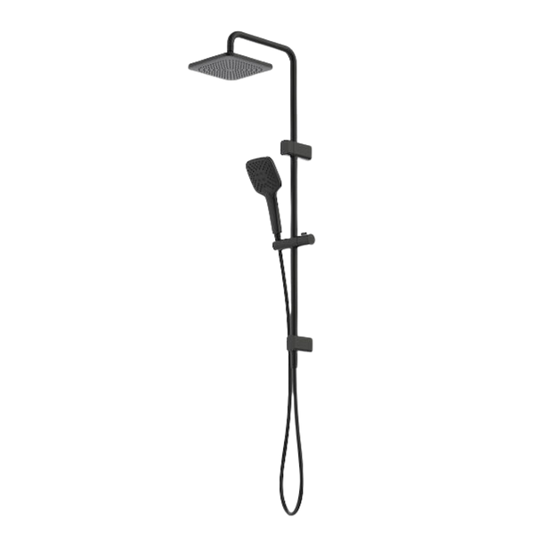 Caroma Luna System Overhead Shower On Rail Black