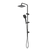 Caroma Luna System Overhead Shower On Rail Black