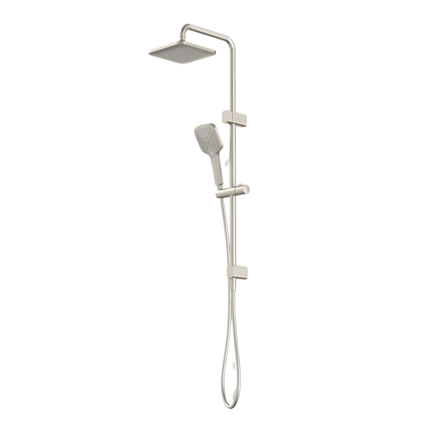 Caroma Luna System Overhead Shower On Rail Brushed Nickel