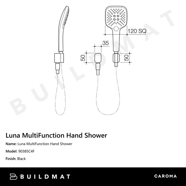 Caroma Luna MultiFunction Hand Shower