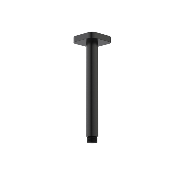 Caroma Luna Straight Arm Square Flange 210mm Black