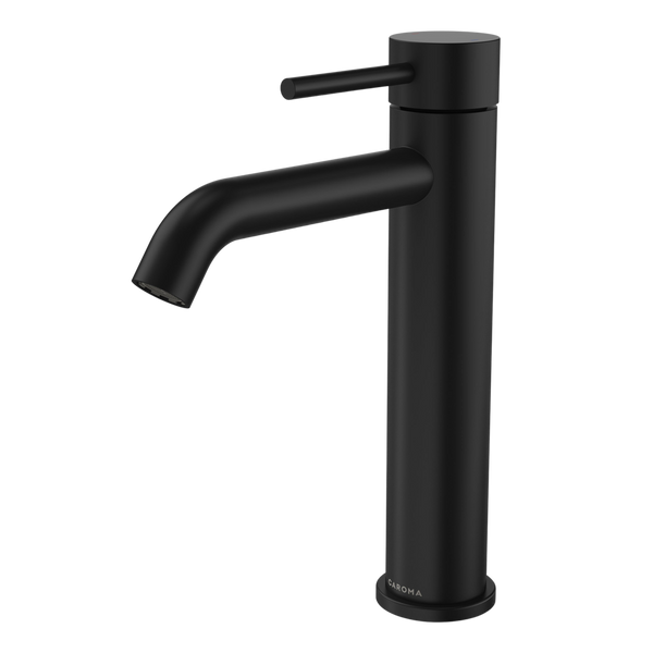 Caroma Liano II Mid Tower Basin Mixer Matte Black Lead Free