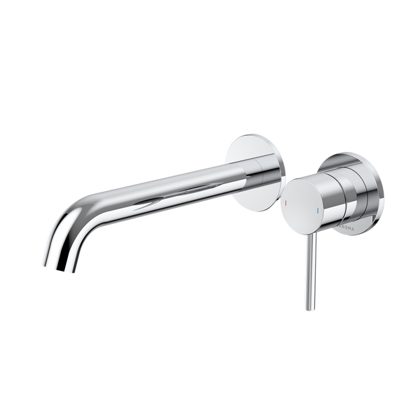 Caroma Liano II 210mm Wall Basin/Bath Mixer and Outlet Lead Free Chrome
