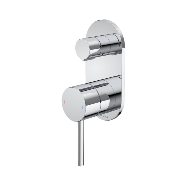 Caroma Liano II Bath / Shower Mixer With Diverter and Outlet Rounded Plate Chrome