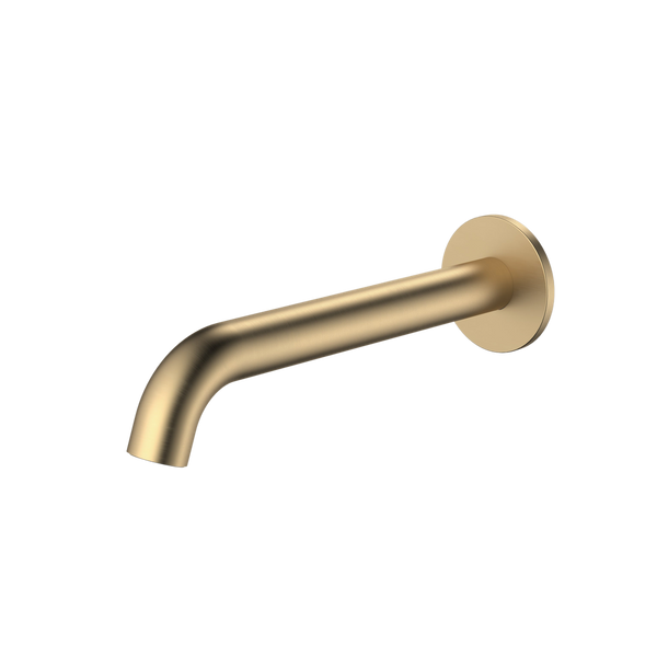 Caroma Liano II 210mm Basin/Bath Outlet Round Brushed Brass Lead Free