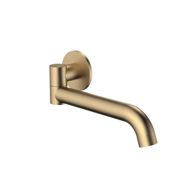 Caroma Liano II 220mm Bath Swivel Outlet Round Brushed Brass