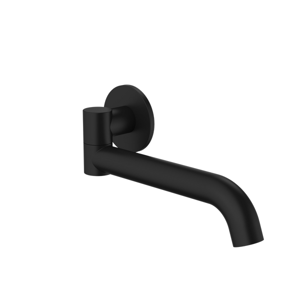 Caroma Liano II 220mm Bath Swivel Outlet Round Matte Black