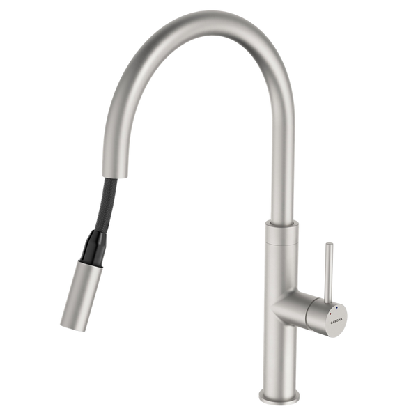 Caroma Liano II Pull Out Sink Mixer Brushed Nickel Lead Free