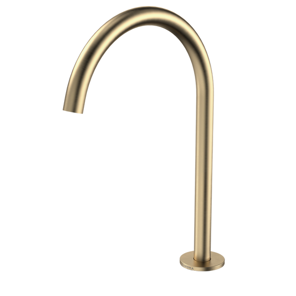 Caroma Liano II Hob Swivel Outlet 200mm Brushed Brass