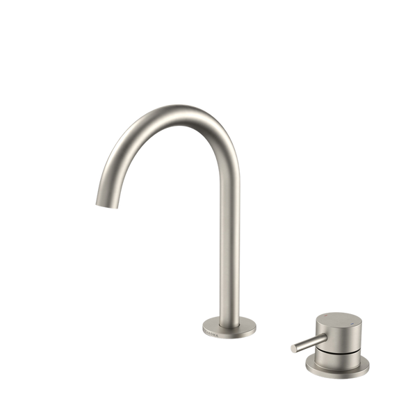 Caroma Liano II Hob Basin Mixer Set 160mm Brushed Nickel