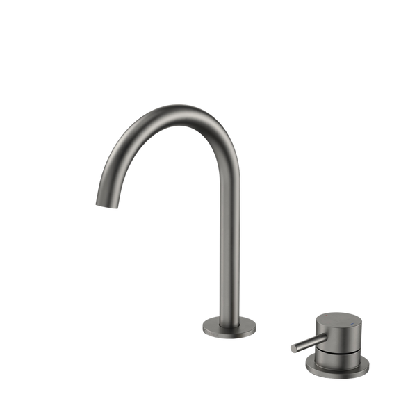 Caroma Liano II Hob Basin Mixer Set 160mm Gunmetal