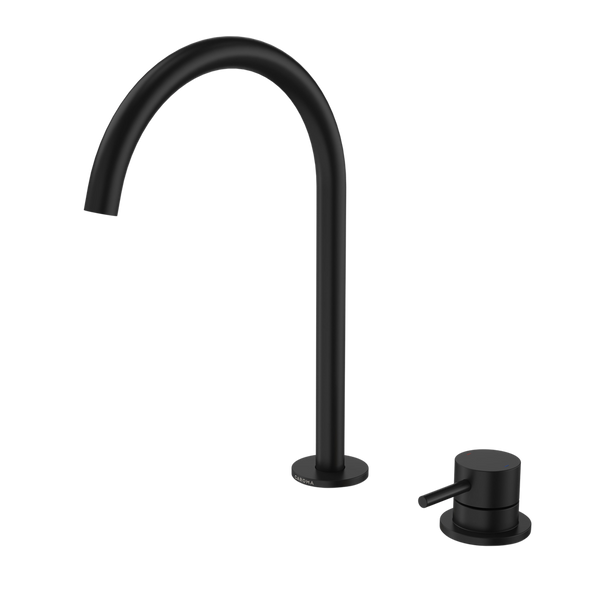 Caroma Liano II Hob Basin/Sink Mixer Set 200mm Matte Black