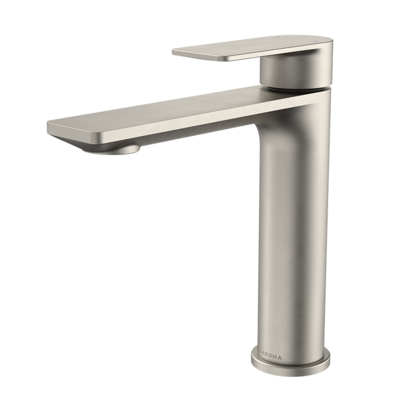 Caroma Urbane II Mid Tower Basin Mixer Brushed Nickel Lead Free