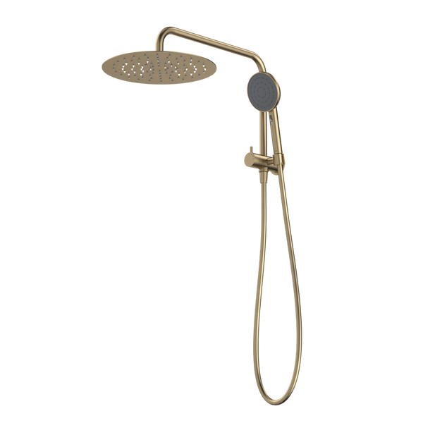 Caroma Urbane II Compact Twin Shower Brushed Brass