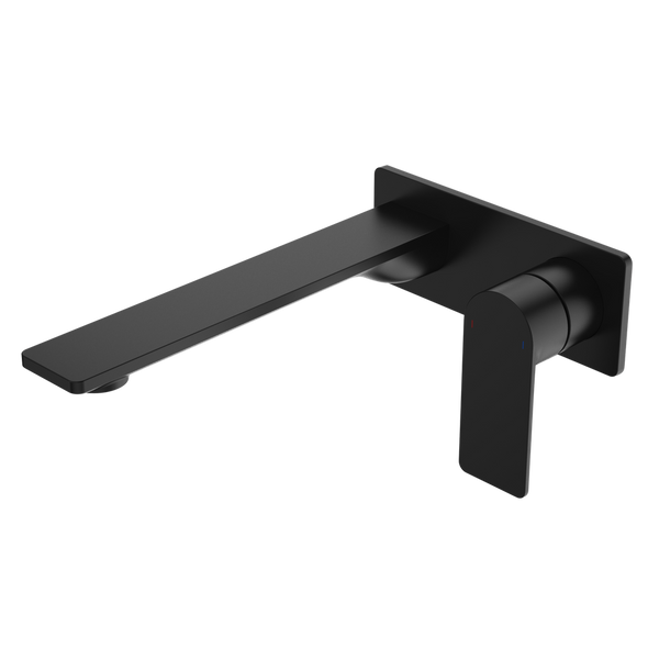 Caroma Urbane II 220mm Wall Basin/Bath Mixer Rectangular Cover Plate Matte Black Sales Kit Lead Free