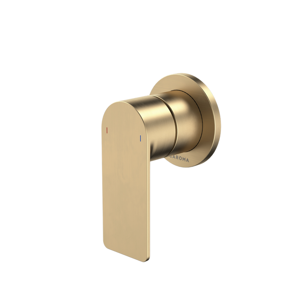 Caroma Urbane II Bath/Shower Mixer Round Cover Plate Brushed Brass