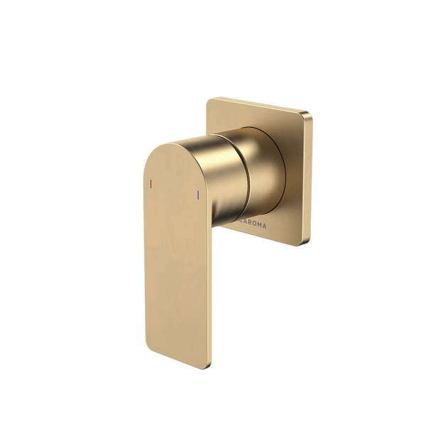 Caroma Urbane II Bath/Shower Mixer Square Cover Plate Brushed Brass
