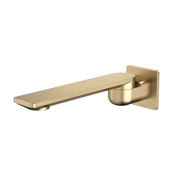 Caroma Urbane II 220mm Bath Swivel Outlet Square Cover Plate Brushed Brass