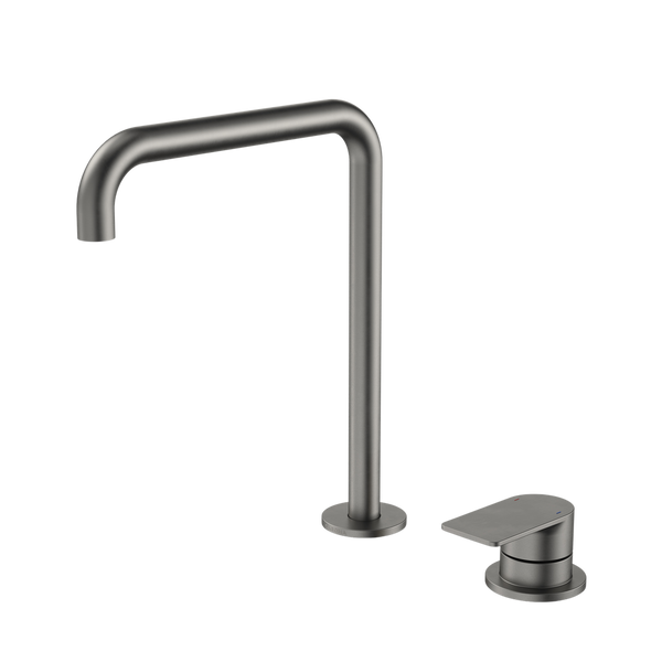 Caroma Urbane II Hob Basin/Sink Mixer Set 210mm Gunmetal