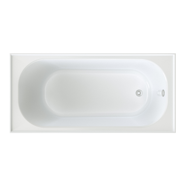 Caroma Round Bath 1525 With Overflow White