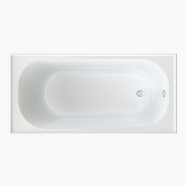 Caroma Round Bath 1525 With Overflow White