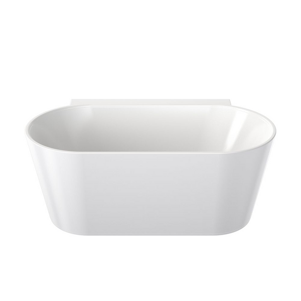 Caroma Round Back To Wall Freestanding Bath 1400 No Overflow White
