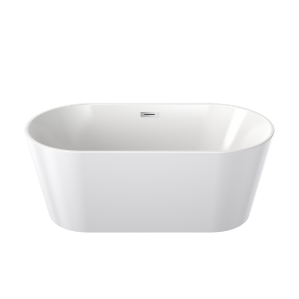 Caroma Round Freestanding Bath 1400 With Overflow White