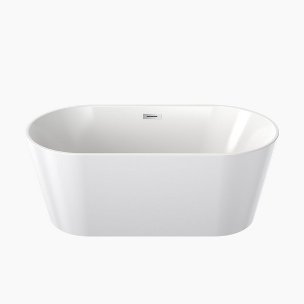 Caroma Round Freestanding Bath 1400 With Overflow White