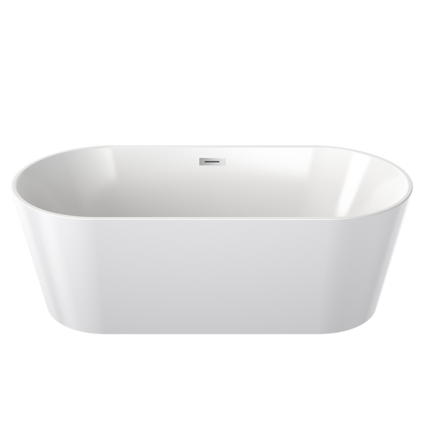 Caroma Round Freestanding Bath 1600 With Overflow White