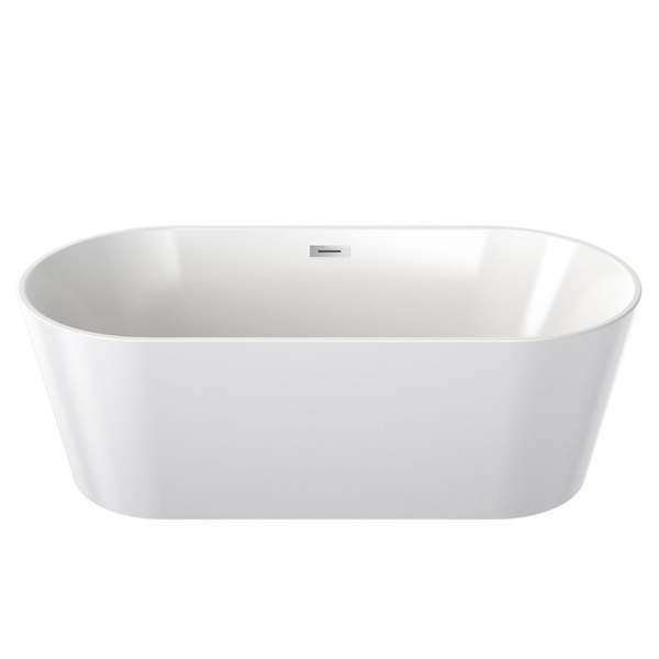 Caroma Round Freestanding Bath 1600 With Overflow White