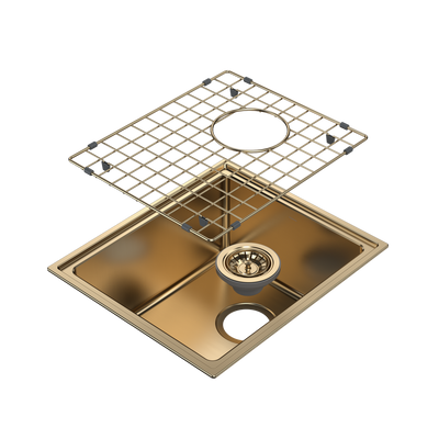 Caroma Urbane II Single Bowl Sink Brushed Brass