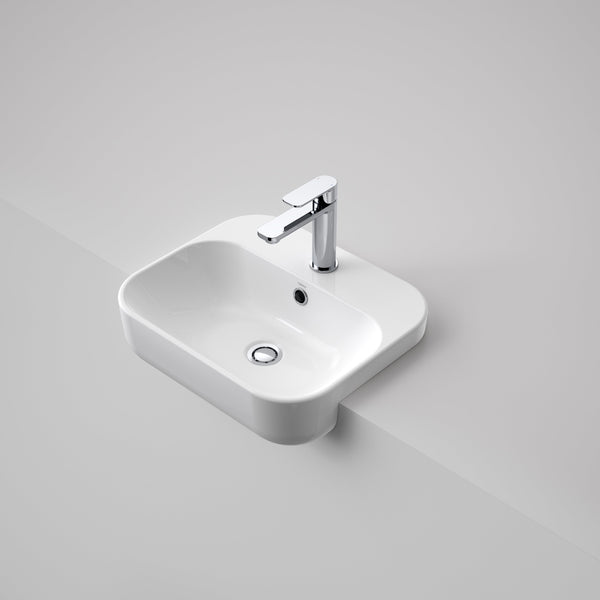 Caroma Luna Semi Recessed Basin with 1 Tap Hole