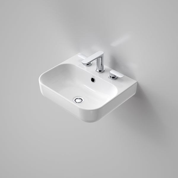 Caroma Luna Wall Basin with 3 Tap Holes