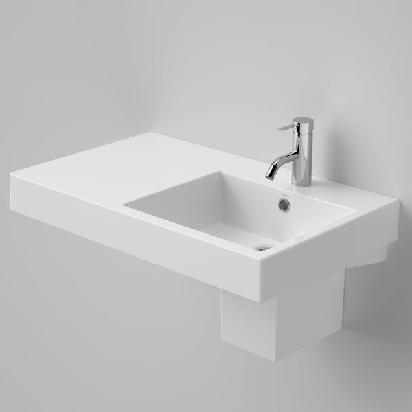 Caroma Liano Nexus 750 Wall Basin Left Shelf with 1 Tap Hole