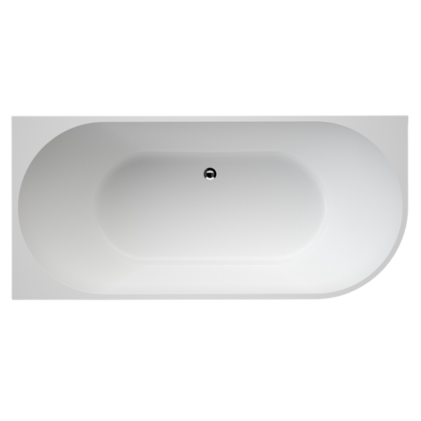 Caroma Urbane II Back To Corner Bath Left Hand Side 1700 Overflow White