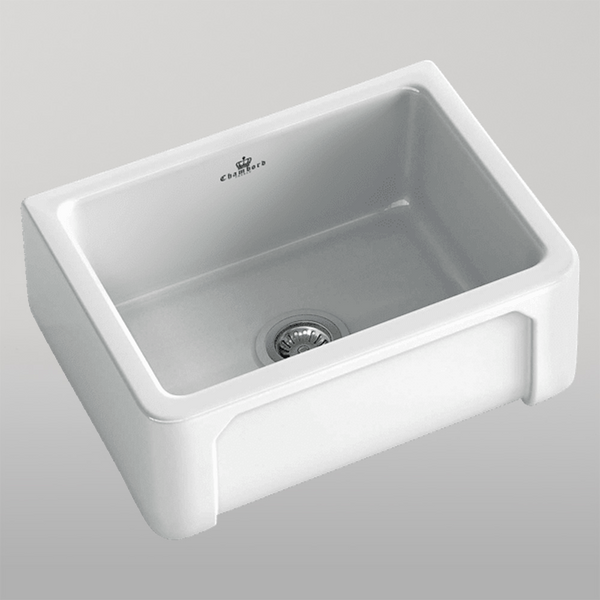 Chambord Henri Single Bowl Fireclay White