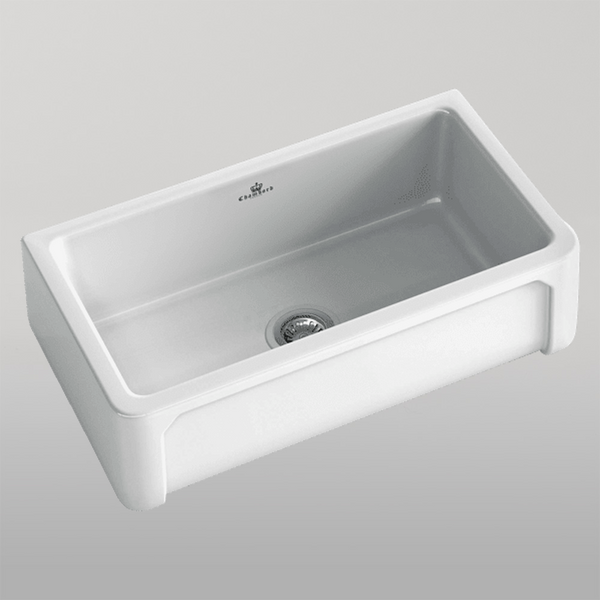 Chambord Henri Large Single Bowl Fireclay White