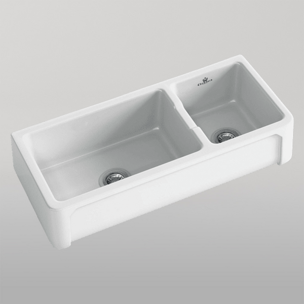 Chambord Henri 1 And 1/2 Bowl Fireclay White