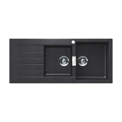 Schock Signus Magma 1 And 3/4 Bowl Right Hand Bowl 1 Tap Hole Black