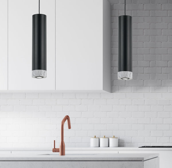 Telbix Dakota Pendant Black Matt Marble