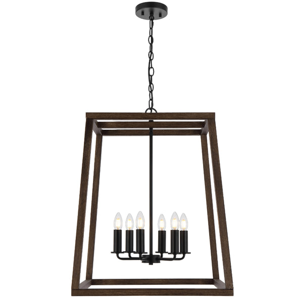 Telbix Dalton 6 Light Pendant Black