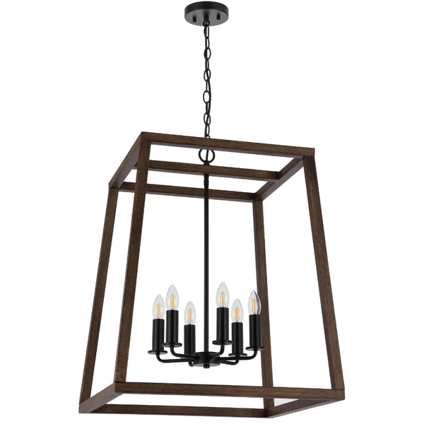 Telbix Dalton 6 Light Pendant Black