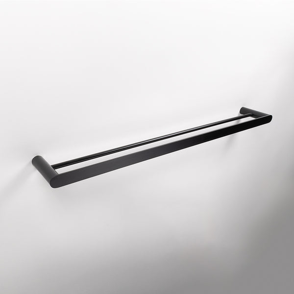 Alma Ascari Matte Black 800 Double Towel Rail