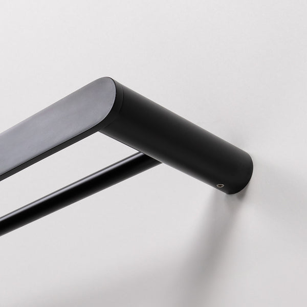 Alma Ascari Matte Black 800 Double Towel Rail